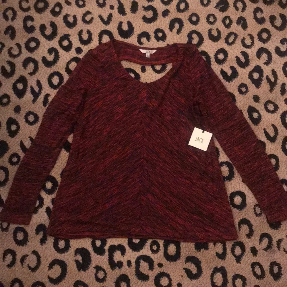 Long sleeve spacedye top